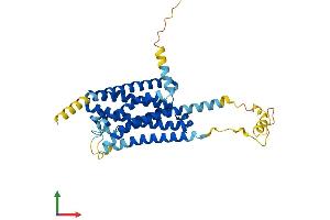 AlphaFold protein structure predicition of Mouse Recombinant Gpr85 Protein, UniprotID P60894 (GPR85 Protein (AA 1-370) (His tag))
