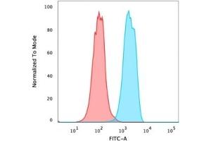 Flow Cytometric Analysis of PFA-fixed permeabilised MCF-7 cells using FOXA1 Mouse Recombinant Monoclonal Antibody (rFOXA1/1515). (Recombinant FOXA1 antibody  (AA 372-472))