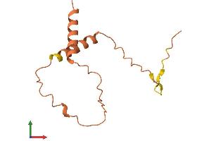 AlphaFold protein structure predicition of Human Recombinant CIRBP-AS1 Protein, UniprotID Q8TBR5 (CIRBP-AS1 Protein (AA 1-109) (His tag))