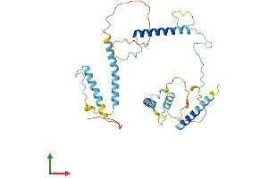 AlphaFold protein structure predicition of Mouse Recombinant Mbip Protein, UniprotID Q99LQ1