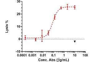 HEP3B cells were stained with anti-GPC3 / Glypican-3 Reference Antibody (codrituzumab) and negative control protein respectively, washed and then followed by PE and analyzed with FACS. (Recombinant GPC3 (Codrituzumab Biosimilar) antibody)