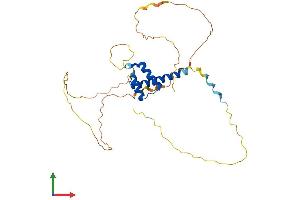 AlphaFold protein structure predicition of Human Recombinant CDX2 Protein, UniprotID Q99626