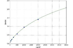 A typical standard curve (p53 ELISA Kit)