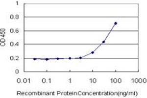 Detection limit for recombinant GST tagged BRMS1 is approximately 3ng/ml as a capture antibody. (BRMS1 antibody  (AA 1-246))