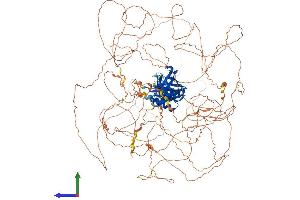 AlphaFold protein structure predicition of Human Recombinant IRS2 Protein, UniprotID Q9Y4H2