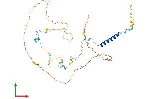AlphaFold protein structure predicition of Human Recombinant SPATS1 Protein, UniprotID Q496A3