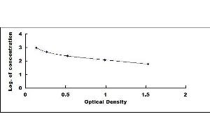 Typical standard curve (IL-17 ELISA Kit)