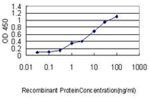 Detection limit for recombinant GST tagged GCG is approximately 0. (Glucagon antibody  (AA 1-180))