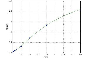 A typical standard curve (Myoferlin ELISA Kit)