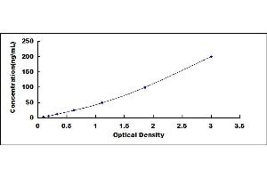 Typical standard curve (Vitamin D-Binding Protein ELISA Kit)