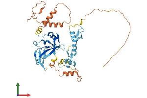 AlphaFold protein structure predicition of Mouse Recombinant Prdm12 Protein, UniprotID A2AJ77