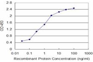 Detection limit for recombinant GST tagged TAF7 is approximately 0. (TAF7 antibody  (AA 130-224))