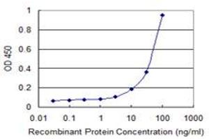 Detection limit for recombinant GST tagged PANX1 is 1 ng/ml as a capture antibody. (PANX1 antibody  (AA 327-425))