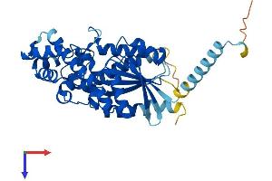 AlphaFold protein structure predicition of Human Recombinant GNA15 Protein, UniprotID P30679 (GNA15 Protein (AA 1-374) (His tag))