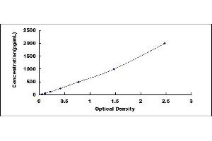 Typical standard curve (XDH ELISA Kit)