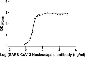 The Binding Activity of SARS-CoV-2-N Antibody with SARS-CoV-2-N. (Recombinant SARS-CoV-2 Nucleocapsid antibody  (AA 1-419))