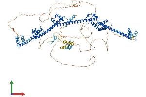 AlphaFold protein structure predicition of Mouse Recombinant Prpf40a Protein, UniprotID Q9R1C7