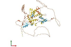 AlphaFold protein structure predicition of Human Recombinant ZIM2 Protein, UniprotID Q9NZV7