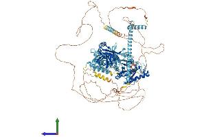 AlphaFold protein structure predicition of Human Recombinant EIF5B Protein, UniprotID O60841