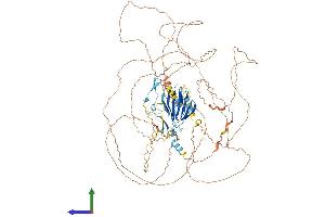 AlphaFold protein structure predicition of Mouse Recombinant Cenpc Protein, UniprotID P49452