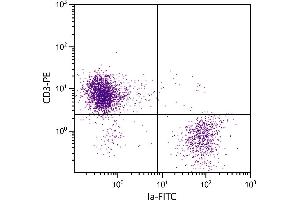 Chicken peripheral blood lymphocytes were stained with Mouse Anti-Chicken Ia-FITC. (MHC Class II I-A antibody  (FITC))