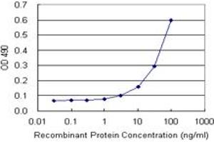 Sandwich ELISA detection sensitivity ranging from 3 ng/mL to 100 ng/mL. (AKT1 (Human) Matched Antibody Pair)