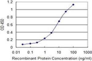 Detection limit for recombinant GST tagged ZNF101 is 0. (ZNF101 antibody  (AA 112-201))