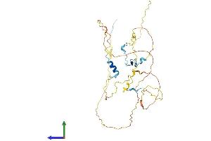 AlphaFold protein structure predicition of Mouse Recombinant Cdc42ep4 Protein, UniprotID Q9JM96 (CDC42EP4 Protein (AA 1-349) (His tag))