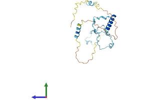 AlphaFold protein structure predicition of Human Recombinant POLR3G Protein, UniprotID O15318 (POLR3G Protein (AA 1-223) (His tag))