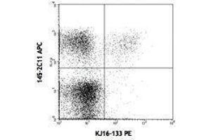 Flow Cytometry (FACS) image for anti-TCR V Beta8.1 antibody (PE) (ABIN2663920) (TCR V Beta8.1 antibody (PE))