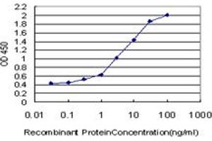 Detection limit for recombinant GST tagged RPS2 is approximately 0. (RPS2 antibody  (AA 198-293))