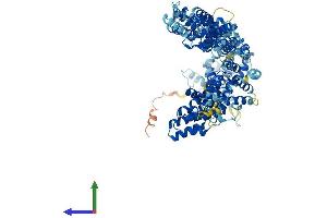 AlphaFold protein structure predicition of Mouse Recombinant Ints8 Protein, UniprotID Q80V86