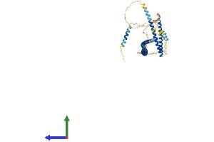 AlphaFold protein structure predicition of Human Recombinant CEP57 Protein, UniprotID Q86XR8