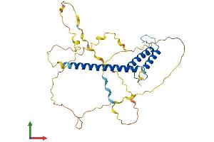 AlphaFold protein structure predicition of Human Recombinant ATOH8 Protein, UniprotID Q96SQ7