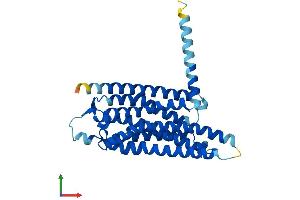 AlphaFold protein structure predicition of Mouse Recombinant Adora3 Protein, UniprotID Q61618 (Adenosine A3 Receptor Protein (ADORA3) (AA 1-319) (His tag))