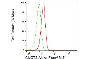 Flow cytometric analysis of CNOT2 expression in HAP-1 cells using CNOT2 antibody (ABIN7797951), 1:1,000).