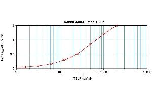Sandwich ELISA using TSLP antibody (Thymic Stromal Lymphopoietin antibody)