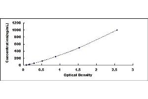 Typical standard curve (Fibrinogen beta Chain ELISA Kit)