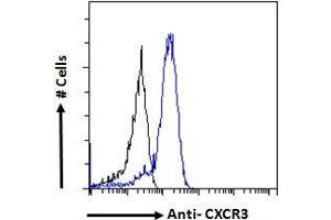 ABIN334381 Flow cytometric analysis of paraformaldehyde fixed HepG2 cells (blue line), permeabilized with 0.