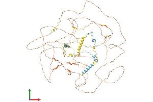 AlphaFold protein structure predicition of Mouse Recombinant Map6 Protein, UniprotID Q7TSJ2