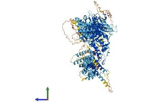 AlphaFold protein structure predicition of Human Recombinant RAB3GAP2 Protein, UniprotID Q9H2M9 (RAB3GAP2 Protein (AA 1-1393) (His tag))