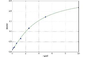 A typical standard curve (CD38 ELISA Kit)