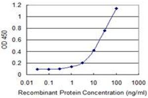 Detection limit for recombinant GST tagged FGFR4 is 0. (FGFR4 antibody  (AA 31-145))