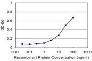 Detection limit for recombinant GST tagged PNMA2 is approximately 1ng/ml as a capture antibody. (PNMA2 antibody  (AA 1-364))