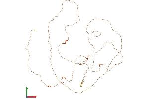 AlphaFold protein structure predicition of Mouse Recombinant Derpc Protein, UniprotID P0CG14