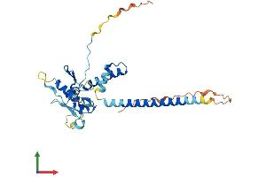 AlphaFold protein structure predicition of Mouse Recombinant Phf11a Protein, UniprotID Q8BVM9 (Phf11a Protein (AA 1-293) (His tag))