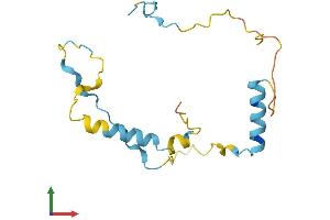 AlphaFold protein structure predicition of Human Recombinant SZRD1 Protein, UniprotID Q7Z422