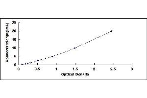 Typical standard curve (TFE3 ELISA Kit)