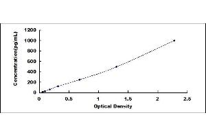 Typical standard curve (CXCL17 ELISA Kit)