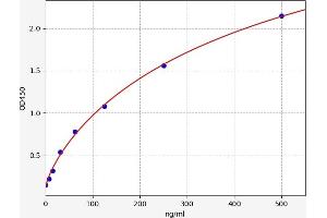 Typical standard curve (COL27A1 ELISA Kit)